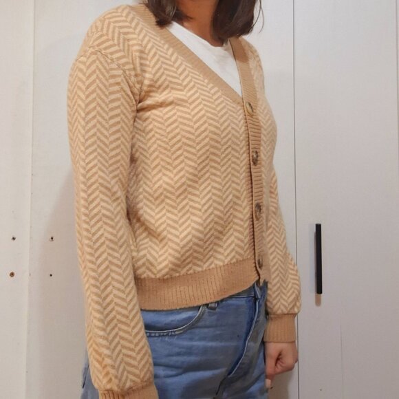 moon & madison Sweaters - Light Brown Button Sweater